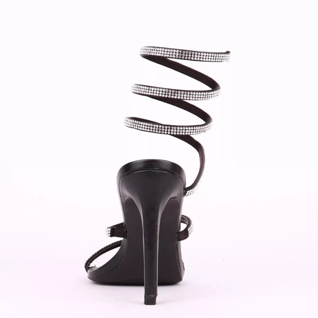 Day Wine Γυναικεία πέδιλα lace up με στρας  Y806