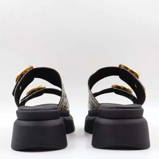 Flatform Δερμάτινα Σανδάλια με λουράκια 980L