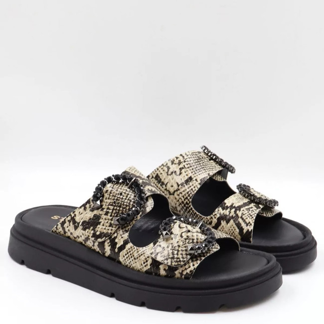 Flatform με λουράκια και τοκά από στρας 26100