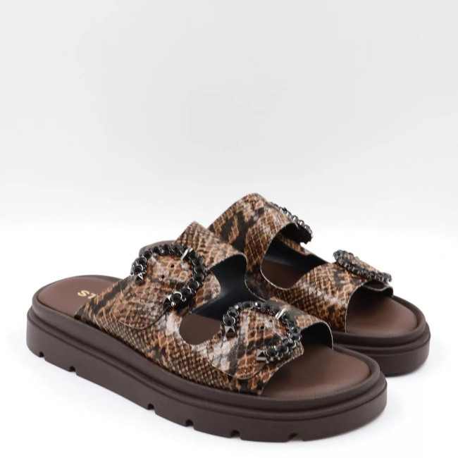 Flatform με λουράκια και τοκά από στρας 26100