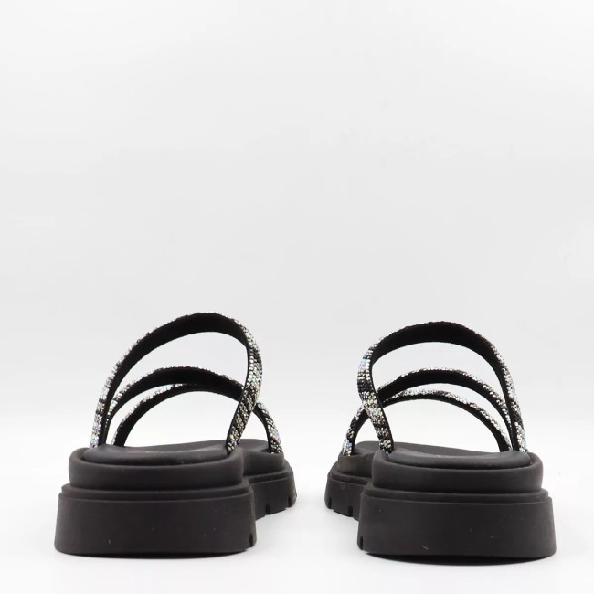 Flatform σανδάλια με λουράκια στρας Lia's 1088