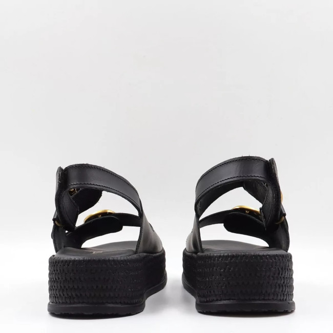 Flatforms Δερμάτινα με λουράκια 26131