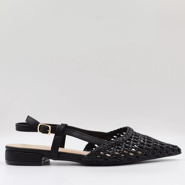 Γοβάκια openheel  με πλεκτό σχέδιο 55-318