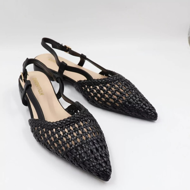 Γοβάκια openheel  με πλεκτό σχέδιο 55-318