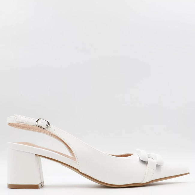 Γόβες open heel με διακοσμητική αγκράφα Diamantique 6301