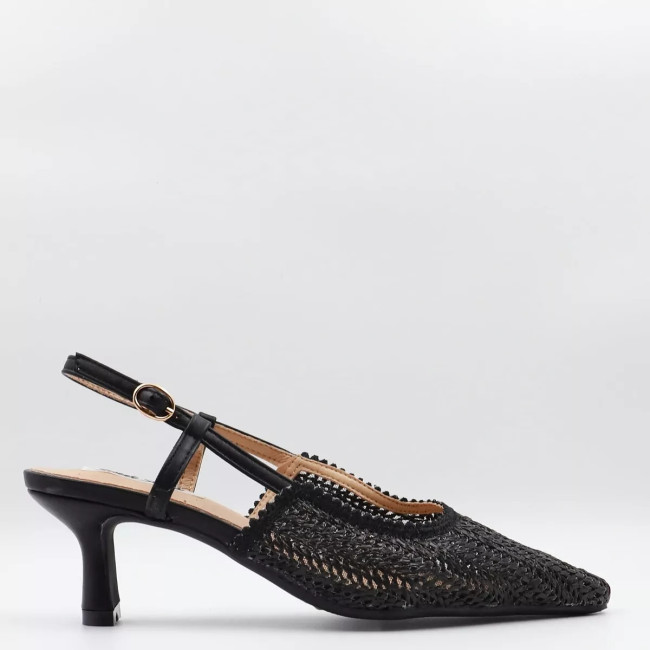 Γόβες open heel με ψάθα Sweet shoes 2787