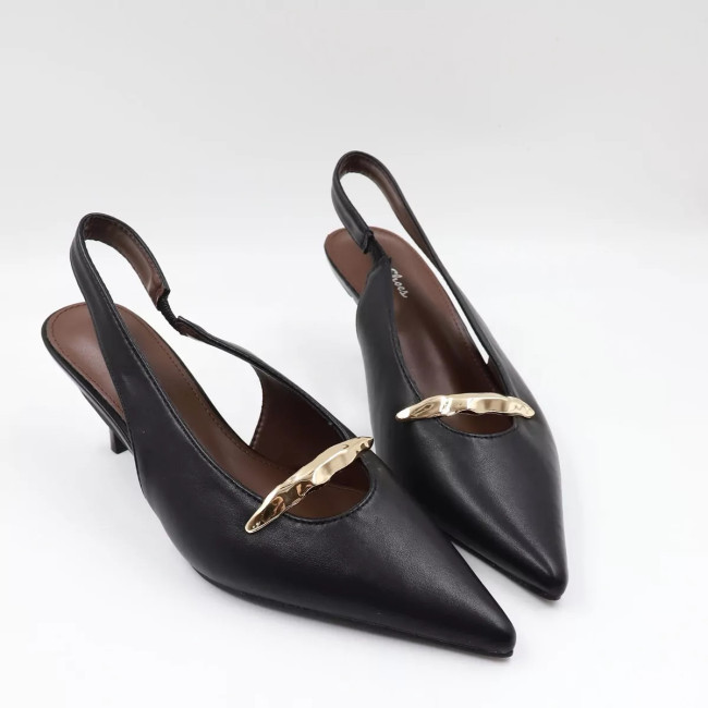 Γόβες openheel & διακοσμητική αγκράφα KL2946