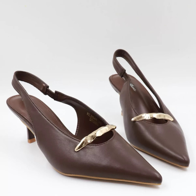 Γόβες openheel & διακοσμητική αγκράφα KL2946