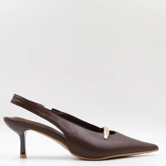 Γόβες openheel & διακοσμητική αγκράφα KL2946