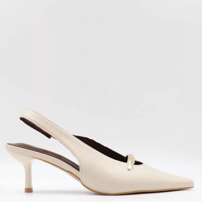 Γόβες openheel & διακοσμητική αγκράφα KL2946