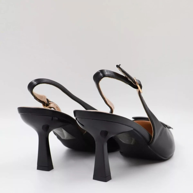 Γόβες openheel με διακοσμητική αγκράφα 6380