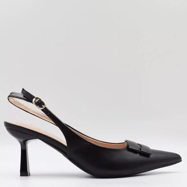 Γόβες openheel με διακοσμητική αγκράφα 6380