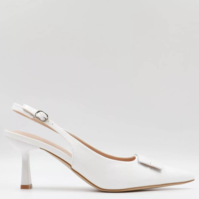 Γόβες openheel με διακοσμητική αγκράφα 6380