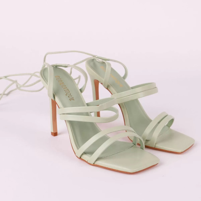 Γυναικεία πέδιλα lace up K3140