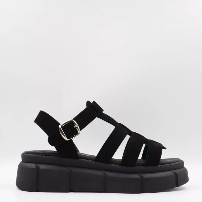 Minimal Flatform με αγκράφα και μοντέρνα chunky σόλα 35443