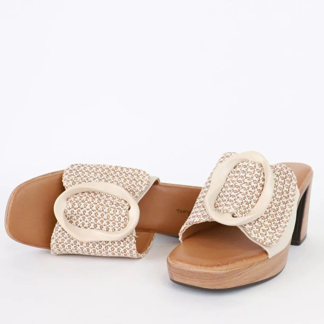 Mules με διακοσμητική αγκράφα Sweet shoes XF001