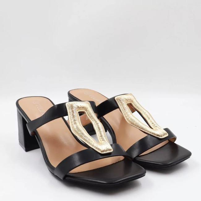 Mules με διακοσμητική αγκράφα Tulipano L9728
