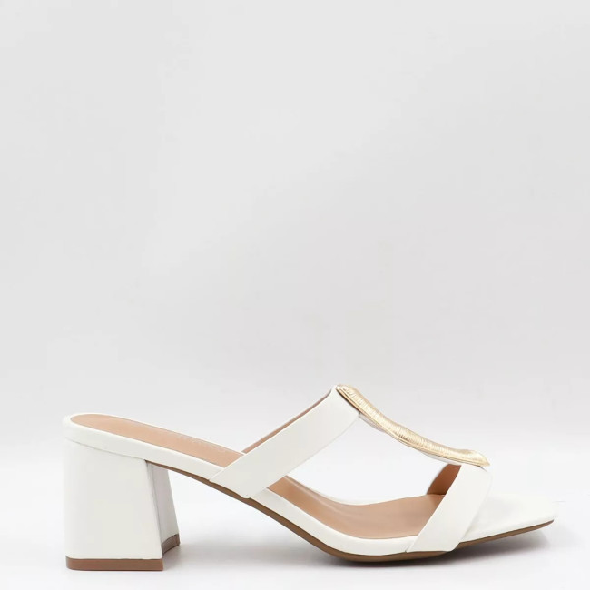 Mules με διακοσμητική αγκράφα Tulipano L9728