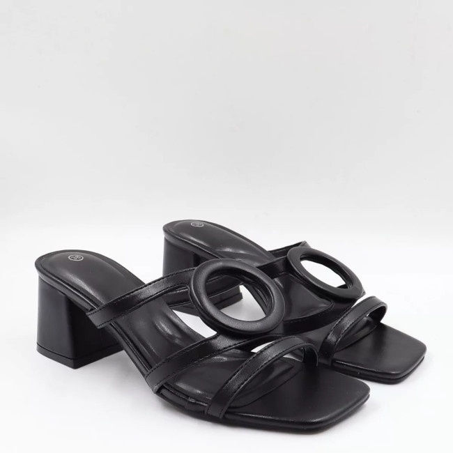 Mules με τετράγωνο τακούνι M6318