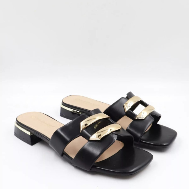 Mules με χρυσό τοκά P2967