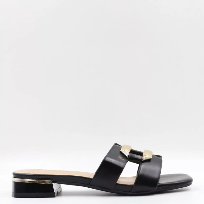 Mules με χρυσό τοκά P2967