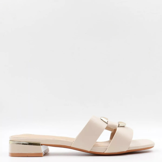 Mules με χρυσό τοκά P2967