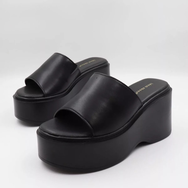 Πλατφόρμες με φαρδιά φάσα Ideal shoes 5259