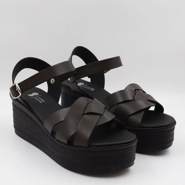 Πλατφόρμες με φιάπα & μπαρέτα Gshoes 29691