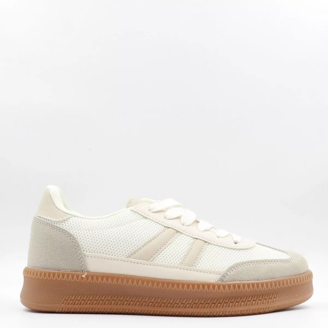 Sneakers σε συνδυασμό υλικών Alta moda CC117