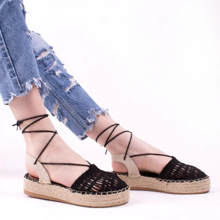 Alta Moda Εσπαντρίγιες με Πλέξη j902