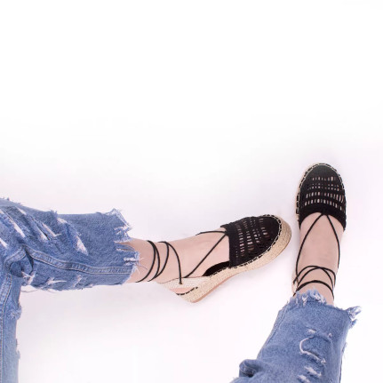 Alta Moda Εσπαντρίγιες με Πλέξη j902