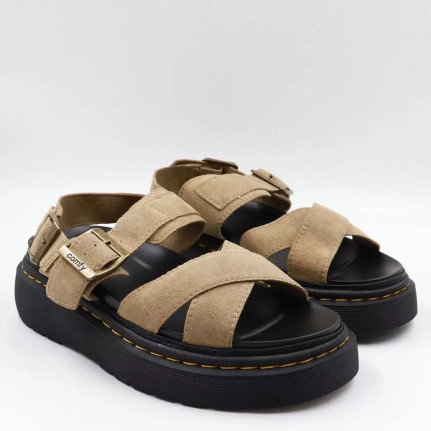 Flatform σανδάλια με χιαστή λουράκια 5363