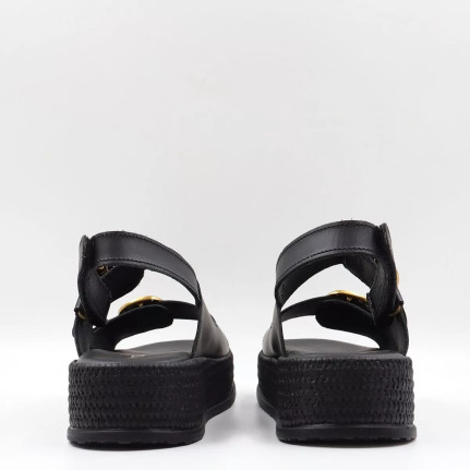 Flatforms Δερμάτινα με λουράκια 26131