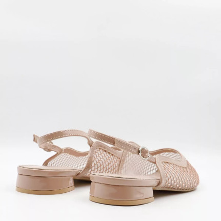 Γοβάκια μυτερά open heel με στρας Sweet shoes YL5022