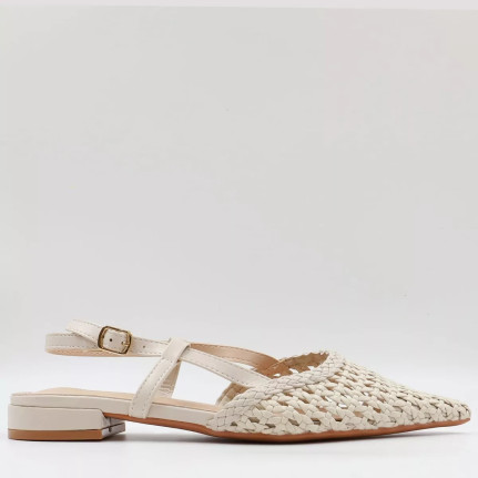 Γοβάκια openheel  με πλεκτό σχέδιο 55-318