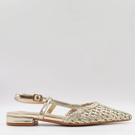 Γοβάκια openheel  με πλεκτό σχέδιο 55-318