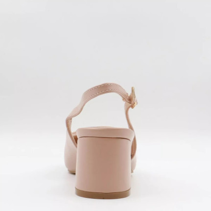 Γόβες open heel με διακοσμητική αγκράφα Diamantique 6301