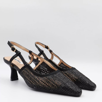 Γόβες open heel με ψάθα Sweet shoes 2787