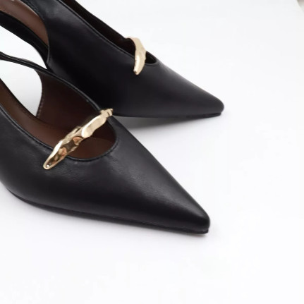 Γόβες openheel & διακοσμητική αγκράφα KL2946