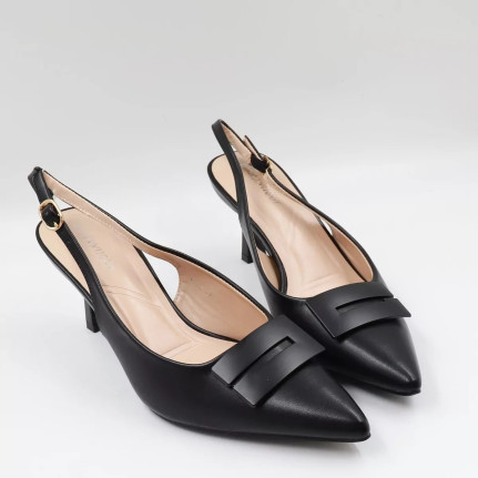 Γόβες openheel με διακοσμητική αγκράφα 6380