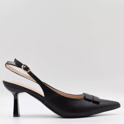 Γόβες openheel με διακοσμητική αγκράφα 6380