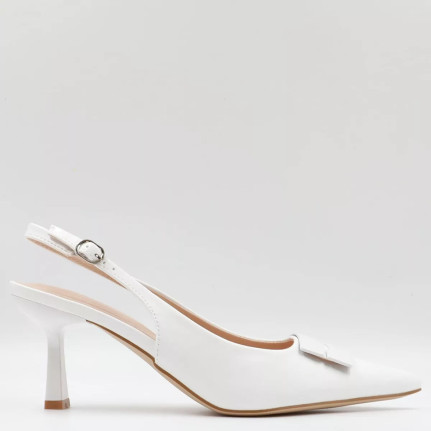 Γόβες openheel με διακοσμητική αγκράφα 6380