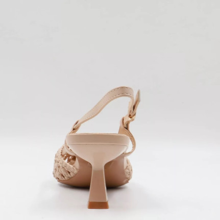 Γόβες openheel με πλεκτό σχέδιο Χ888-10