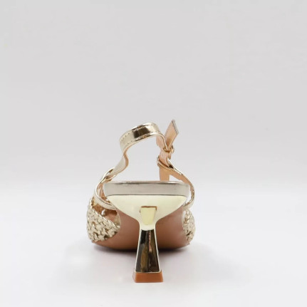 Γόβες openheel με πλεκτό σχέδιο Χ888-10