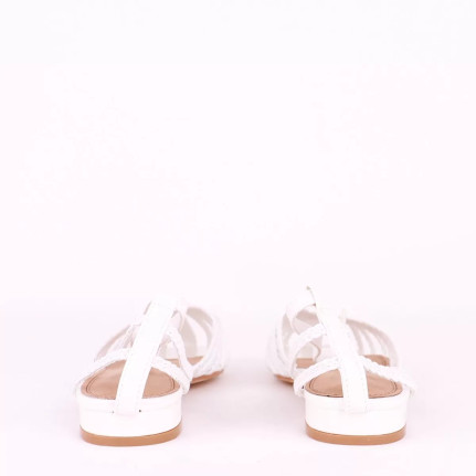 Γυναικεία flat σανδάλια με ψάθινη πλέξη Alta moda Q8288