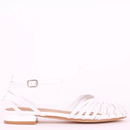 Γυναικεία flat σανδάλια με ψάθινη πλέξη Alta moda Q8288