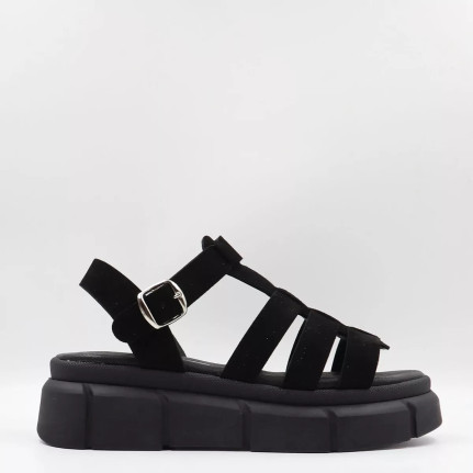 Minimal Flatform με αγκράφα και μοντέρνα chunky σόλα 35443