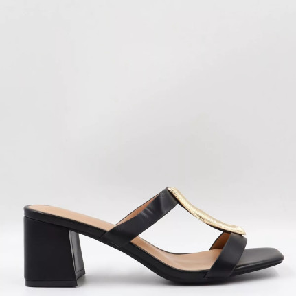 Mules με διακοσμητική αγκράφα Tulipano L9728