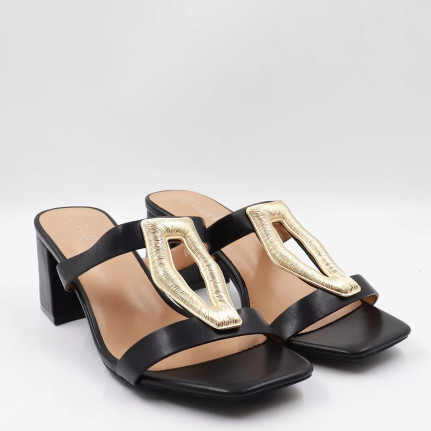 Mules με διακοσμητική αγκράφα Tulipano L9728