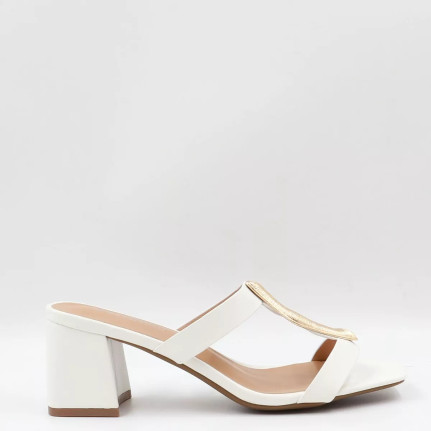 Mules με διακοσμητική αγκράφα Tulipano L9728